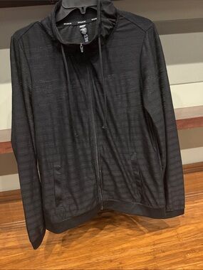 RBX Black Textured Zip Hoodie